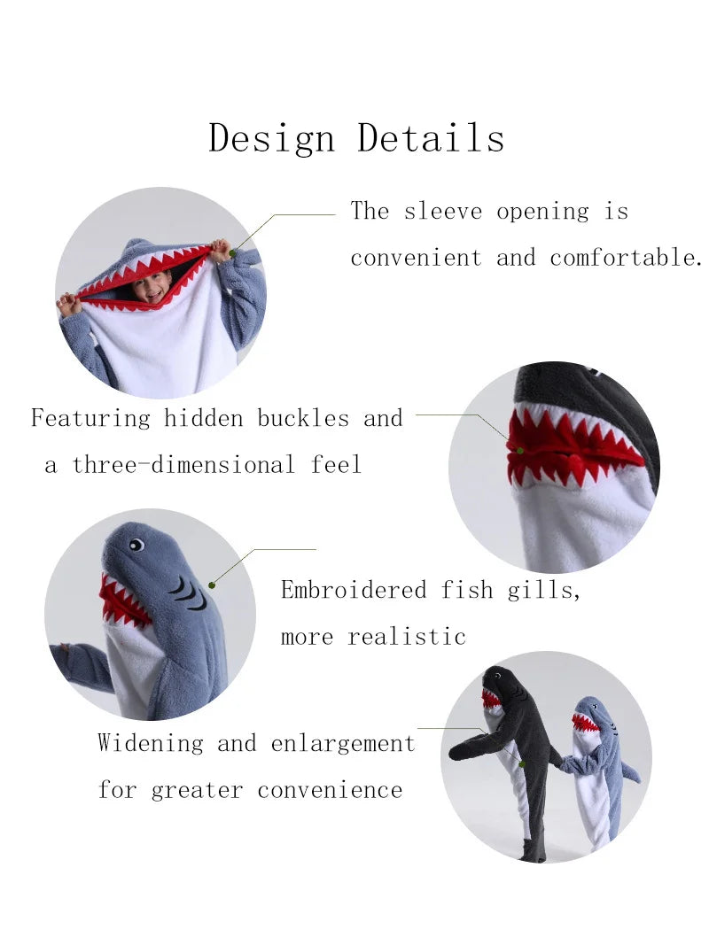 Fluffy Fleece Marine Animal Shark Dolphin Whale Sleeping Bag Blanket