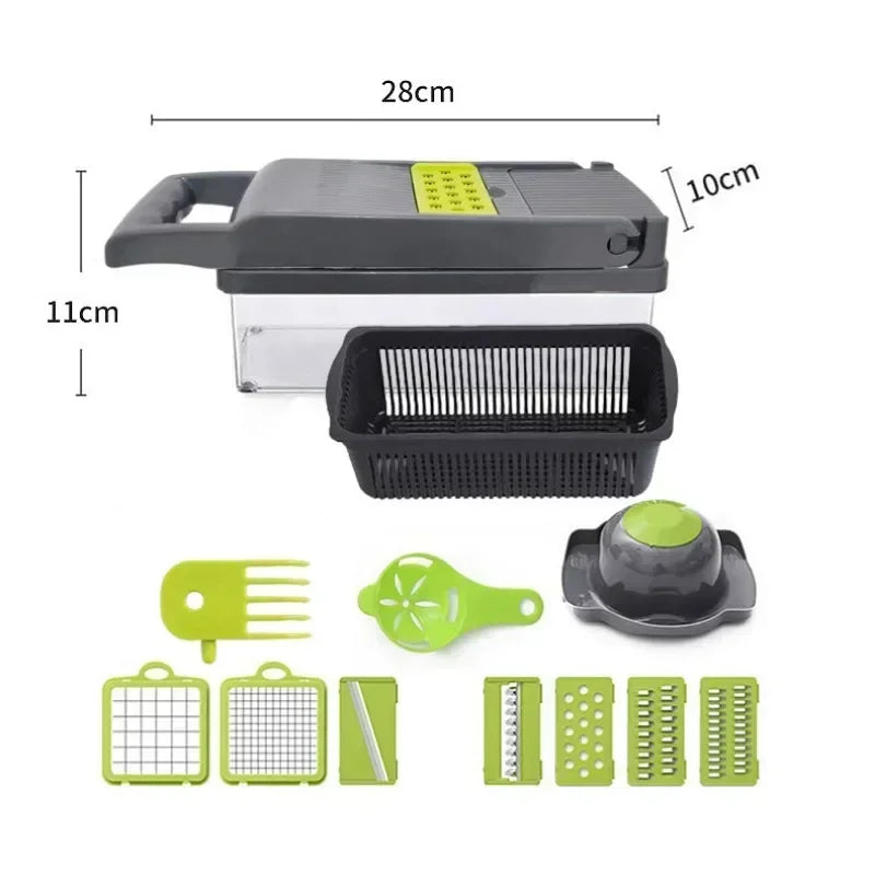 14/16-in-1 Multifunctional Vegetable Chopper, Onion Chopper, Handle, Food Grater, Food Chopper, Kitchen Vegetable Slicer, Dicer Cutter